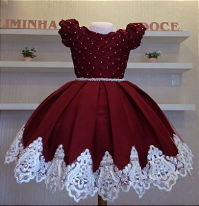 Vestido marsala com branco -Vestido de formatura