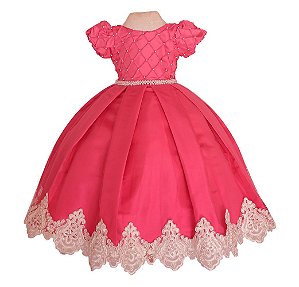 Vestido Pink Formatura ABC-Vestido  Infantil