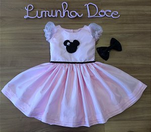 Vestido Minnie Rosa - Vestido Infantil