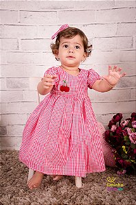 Vestido Xadrez Vermelho - Infantil