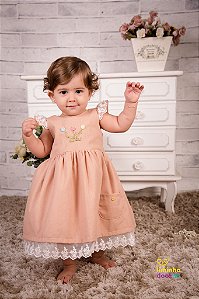 Vestido Infantil de Linho