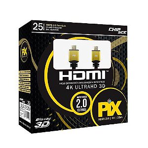 CABO HDMI 2.0 - 4K, ULTRA HD, 3D, 19 PINOS - 25 METROS