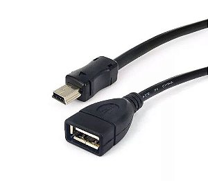 Adaptador USB para Mini USB | Celular, tablet, Pendrive, GPS, DVD, Som Automotivo
