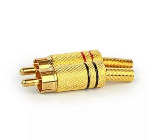 Plug RCA 4MM Conector - Dourado