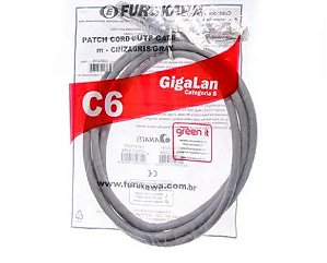 Patch Cord U/utp Gigalan Cat.6 Cm T568a/b 2,5m Cinza