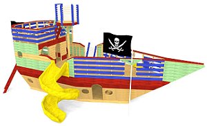 Playground Infantil Grande Navio Pirata Tuk Tuk