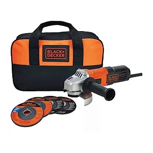 ESMERILHADEIRA   4 .1/2   650W  220V C / 4 DISCOS + BOLSA  BLACKE DECKER