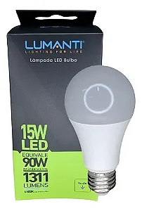 LAMPADA LED BULBO A60 15W AUTOVOLT 6500K 1311 LUMENS E27  LUMANTI