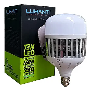 LAMPADA LED BULBO T132 75W AUTOVOLT 6500K 7500 LUMENS E27  LUMANTI