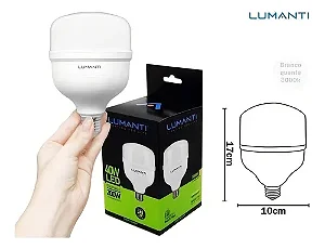 LAMPADA LED BULBO T80 40W AUTOVOLT 6500K E27  LUMANTI