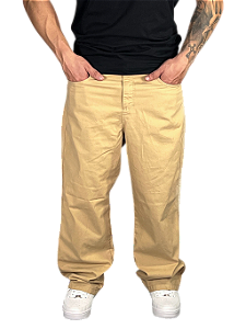 CALÇA JEANS BALÃO BEGE