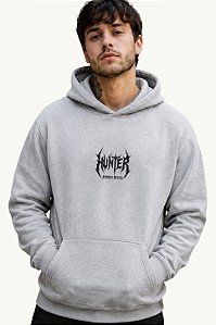 BLUSA DE MOLETOM CANGURU CINZA HUNTER METAL