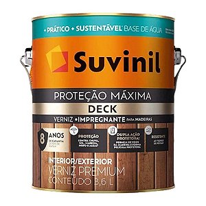 Verniz Suvinil Proteção Máxima Deck 3.6L Brilhante