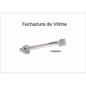 Fechadura Vitrine 140mm Cromada GOLD