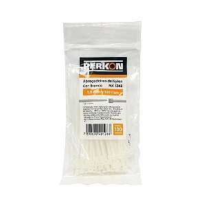 Abraçadeira Nylon PERKON Branca 2,5 X 100 100Peças