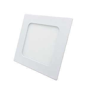 Luminária Led Plafon PERKON Embutir Quadrado 6W 3000K 12CM