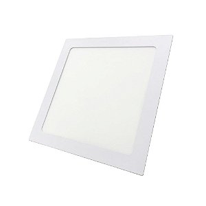 Luminária Led Plafon PERKON Embutir Quadrado 18W 3000K 22CM