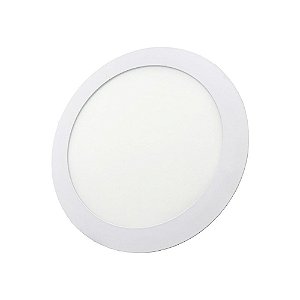 Luminária Led Plafon PERKON Embutir Redondo 18W 3000K 22CM