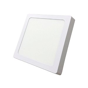 Luminária Led Plafon Perkon Externo Quadrado 12W 3000K 17CM