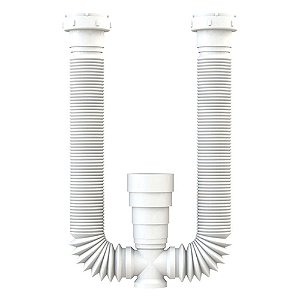 Sifão Pvc Duplo Flexível Branco c/ Anel VALEPLAST 01.219