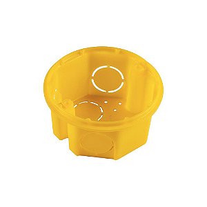 Caixinha Luz Plástica 3x3 Amarela Orelha PVC TRAMONTINA 57500043 20Pçs