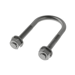 Abraçadeira Tipo U Vergalhão 12" x 3/8" 10Pçs PERFILACO A4121