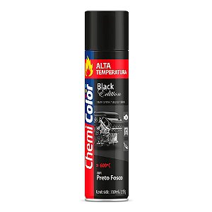 Tinta Spray CHEMICOLOR Alta Temperatura Preto 350ML