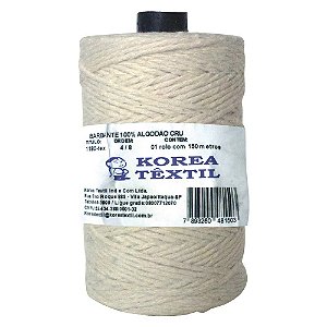 Barbante de Algodão 8 Fio de 4mm 150mt KOREA