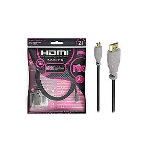 Cabo Micro-HDMI/HDMI 2.0 4K HDR19P 2Mt