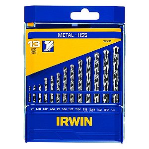 Broca Aço Rápido 1/16 a 1/4" Jogo c/ 13 Peças IRWIN 1865293