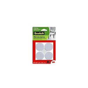 Feltro Auto-Adesivo 3M Branco Redondo GG 4Pç FP-067 HB004262612