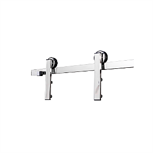 Kit Porta De Correr 1,5m Aço Inox Polido 304 SILVANA 93886