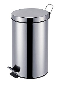 Lixeira Inox C/ Pedal Balde Removível MOR 5lt