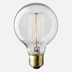 Lâmpada Filamento Carbono G80 40Wx127V E27 TASCHIBRA 11050125