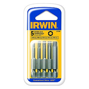 Ponteira IRWIN Power Bit Torx c/ 5 Peças 1865328