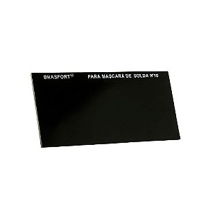 Vidro Máscara de Solda Retangular Escuro N° 10 BRASFORT 8073 25Peças