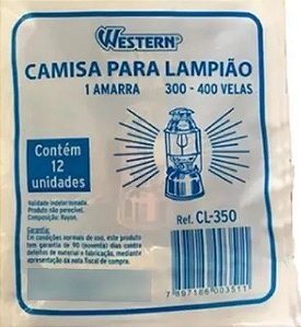 Camisa Para Lampião 300-400 Velas 12 Peças WESTERN CL-350