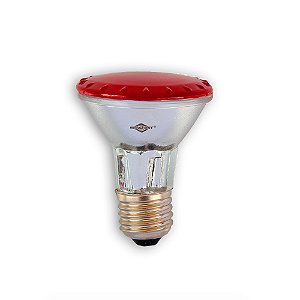 Lâmpada Halógena PAR 20 50W x 220V Vermelha BRASFORT 7290 3PÇS