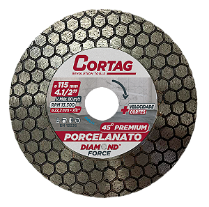 Disco Diamantados Para Chanfro 45° Premium 115mm CORTAG 62795