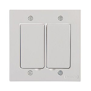 Placa Piso Alumínio 4x4 Unha para 2 Módulos Lux TRAMONTINA 56121153