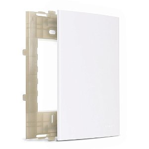 Placa Sleek 4x2 Cega C/Suporte Branca MARGIRIUS 16027 2Pçs