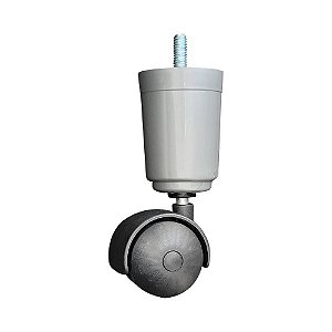 Pé p/ Cama Box Premium com Rodízio Pl. Cz. 120mm BENDOOR 5155NCI 4 Peças