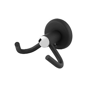 Cabide Aço Duplo Preto CLARAINOX 13074