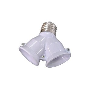 Soquete Adaptador E27 para 2 Lâmpadas INTERNEED – Ref. 074090