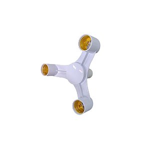 Soquete Adaptador E27 para 3 Lâmpadas INTERNEED – Ref. 072799