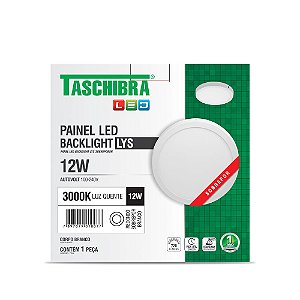 Luminária LED Plafon TASCHIBRA Lys Externo Redondo 12W 3000K – 16,2cm (Ref. 15140188)