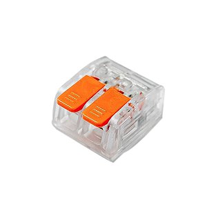 Conector 2P 2,0 A 4,0mm² 32A FRONTEC 2412 – Pacote c/ 20 Peças