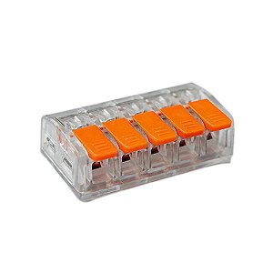 Conector 5P 0,2 a 4,0mm² 32A FRONTEC 2415 – Pacote com 5 Peças