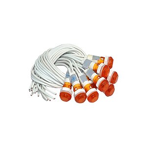 Sinaleiro JNG com Rabicho PLR108 220V Amarelo 52159 – Kit 10 Peças