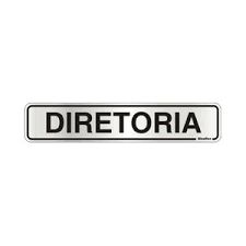 Placa Sinalizacao Aluminio “DIRETORIA“ 5x25cm 100AB